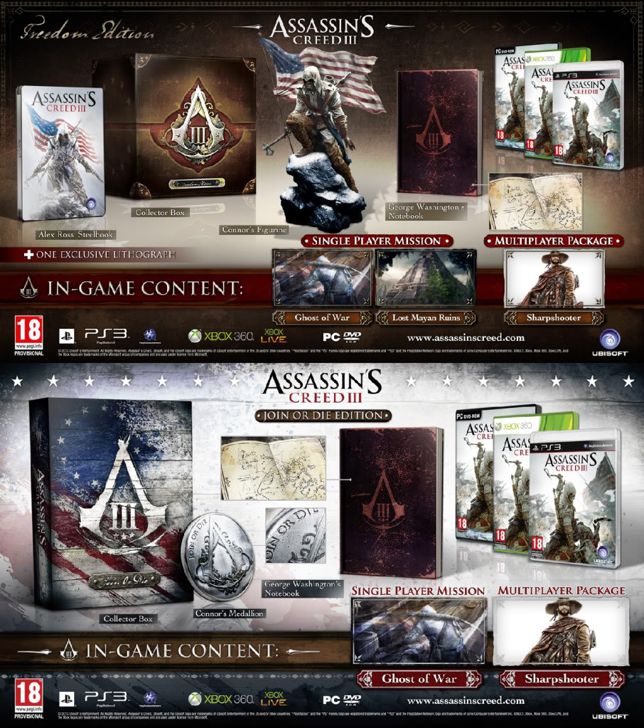 Assassin's Creed 3 Special Editions